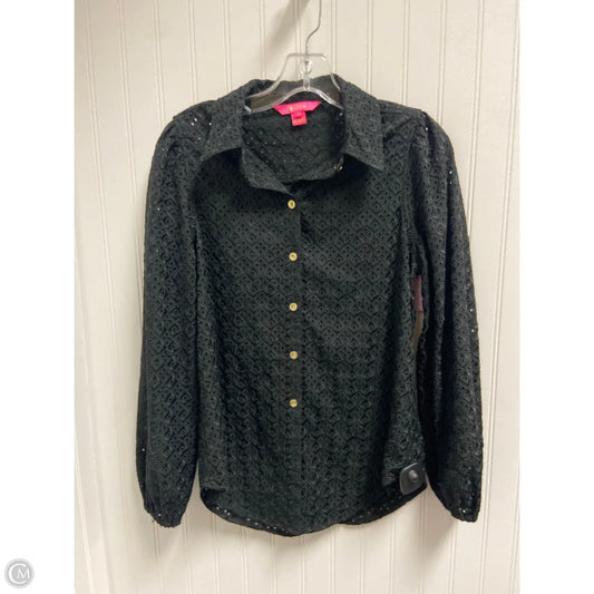 Top Long Sleeve Designer By Lilly Pulitzer In Black, Size: S
