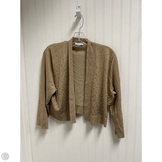 Sweater Cardigan By Calvin Klein In Brown, Size: Xl