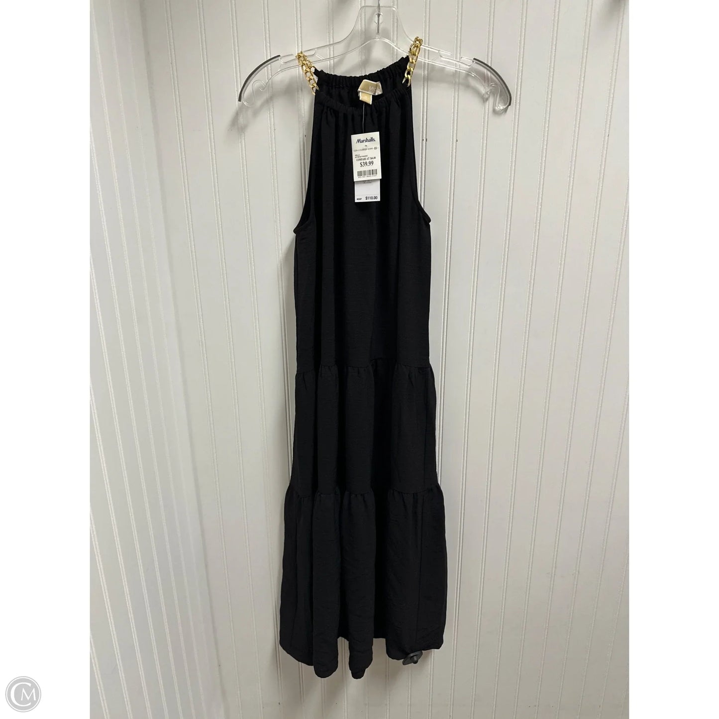 Dress Casual Midi By Michael By Michael Kors In Black, Size: M