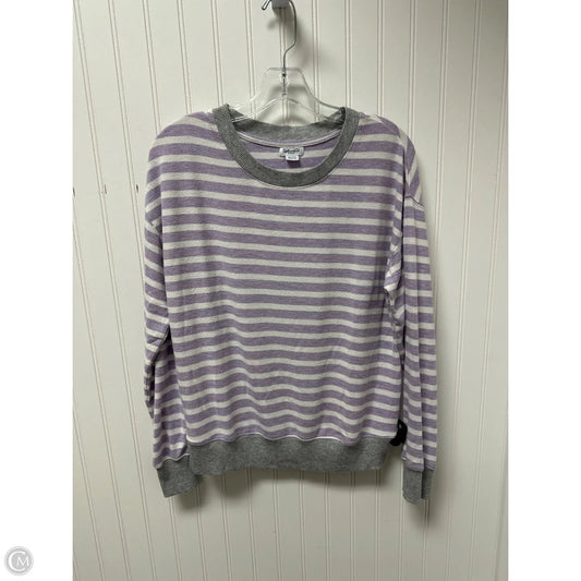 Sweater By Splendid In Purple & White, Size: S