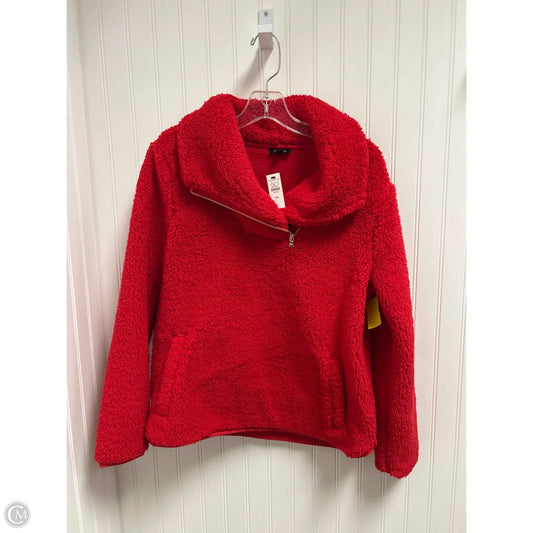 Jacket Fleece By Talbots In Red, Size: Mp