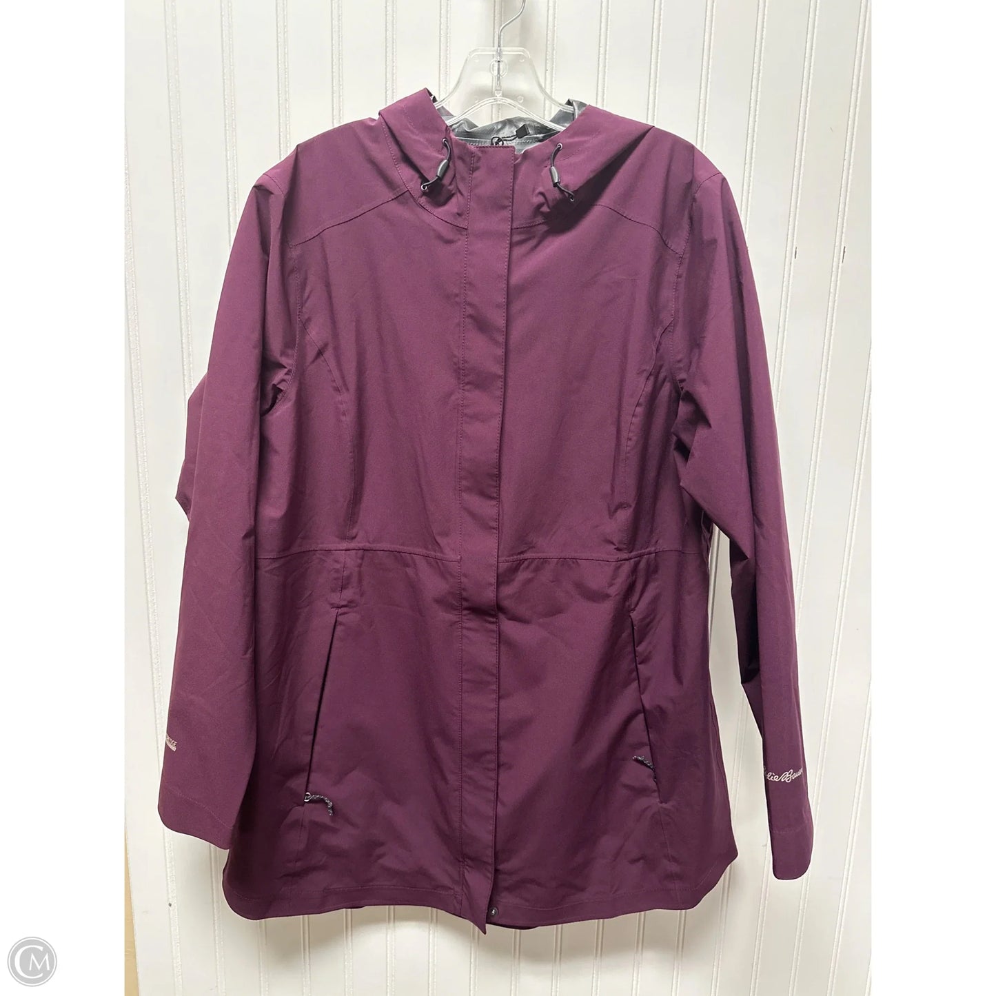 Coat Raincoat By Eddie Bauer In Purple, Size: Xl