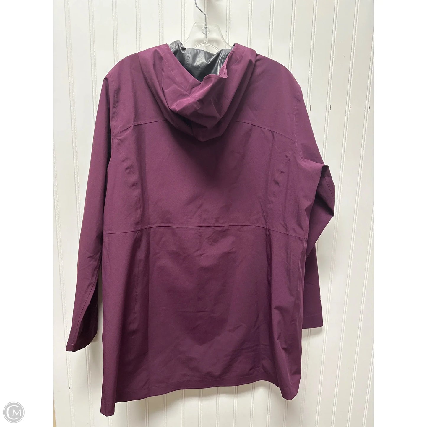 Coat Raincoat By Eddie Bauer In Purple, Size: Xl