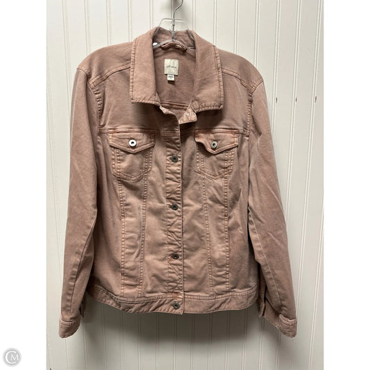 Jacket Denim By J. Jill In Pink, Size: Xl