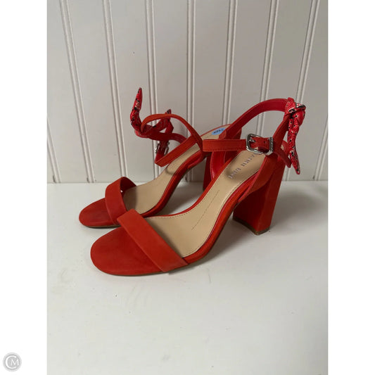 Sandals Heels Block By Gianni Bini In Orange, Size: 6