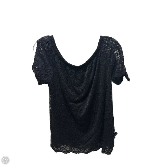 Top Short Sleeve By White Birch In Black, Size: L