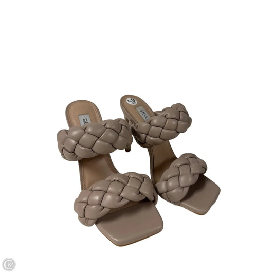 Sandals Heels Stiletto By Steve Madden In Taupe, Size: 6.5