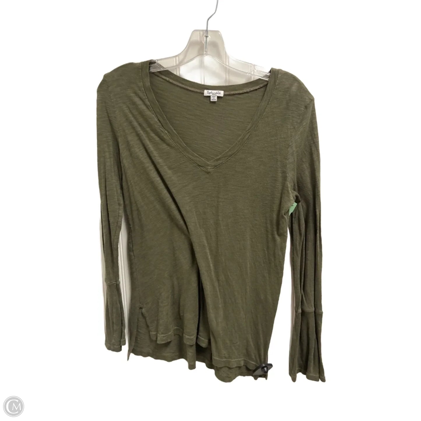 Top Long Sleeve Basic By Splendid In Green & Grey, Size: S