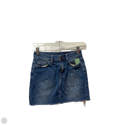 Skirt Designer By All Saints In Blue Denim, Size: 0