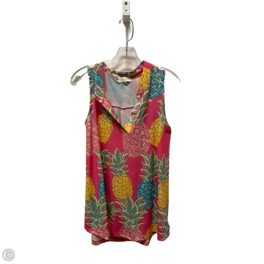 Top Sleeveless By Simply Southern In Pink, Size: S