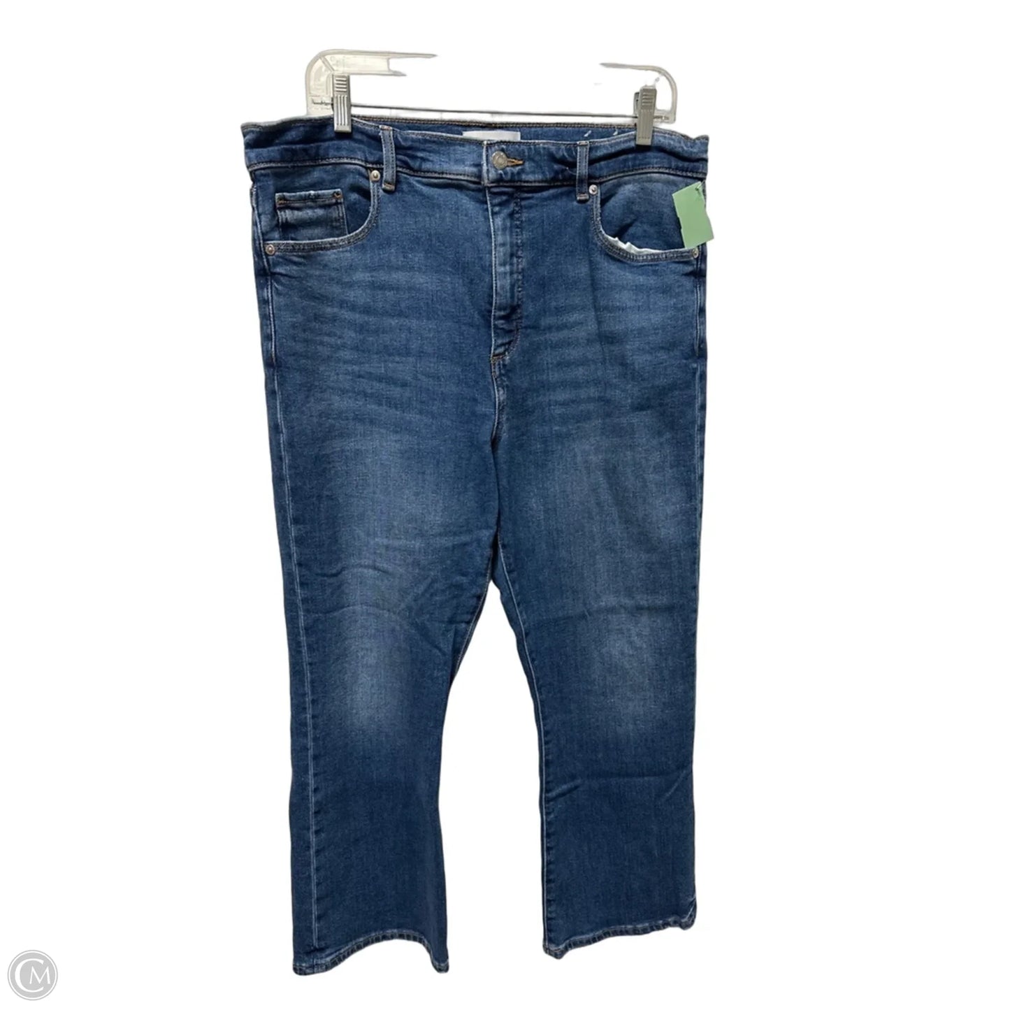 Jeans Cropped By Loft In Blue Denim, Size: 14