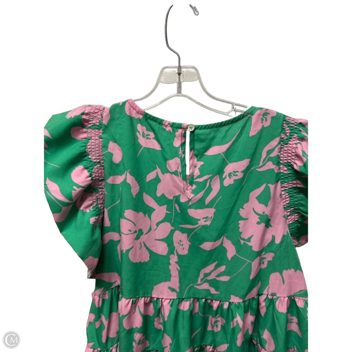 Top Sleeveless By Umgee In Green & Pink, Size: S