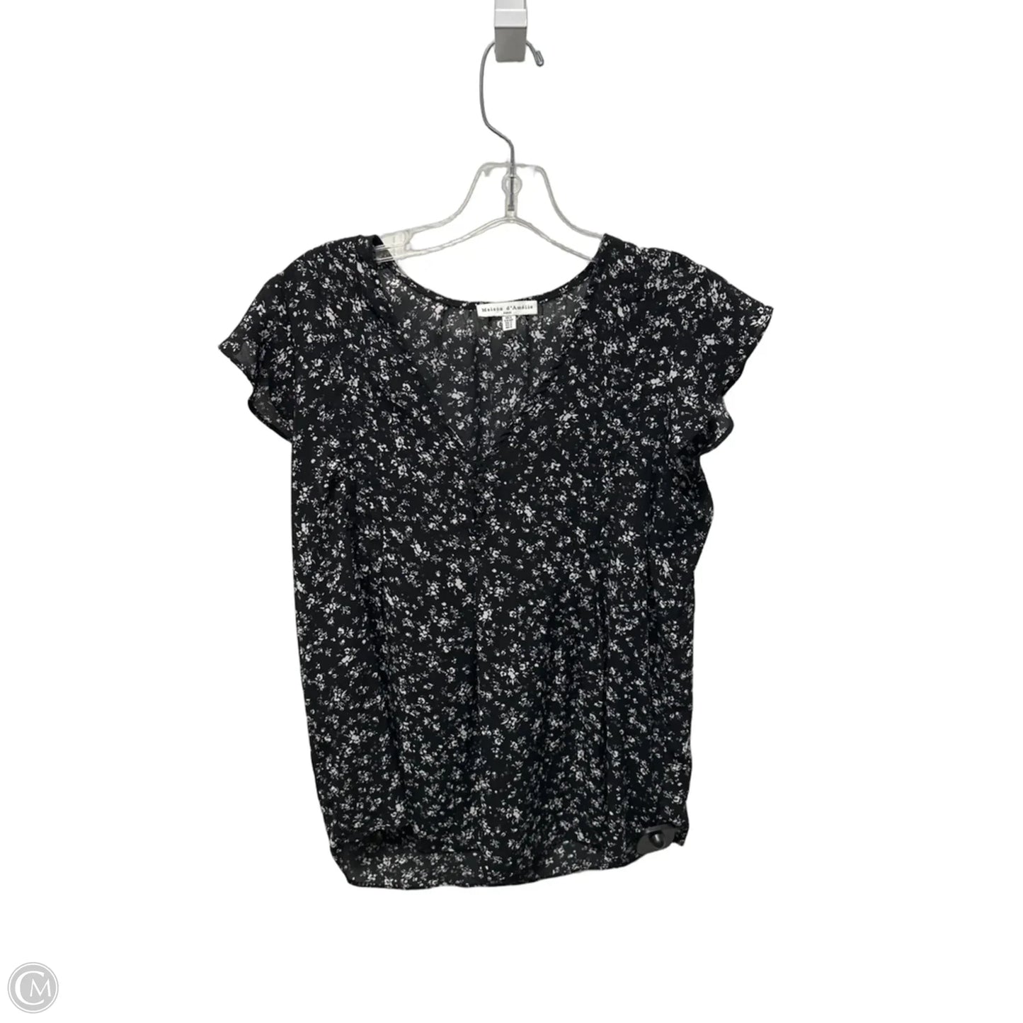 Top Sleeveless By Maison Damelie In Black & White, Size: S
