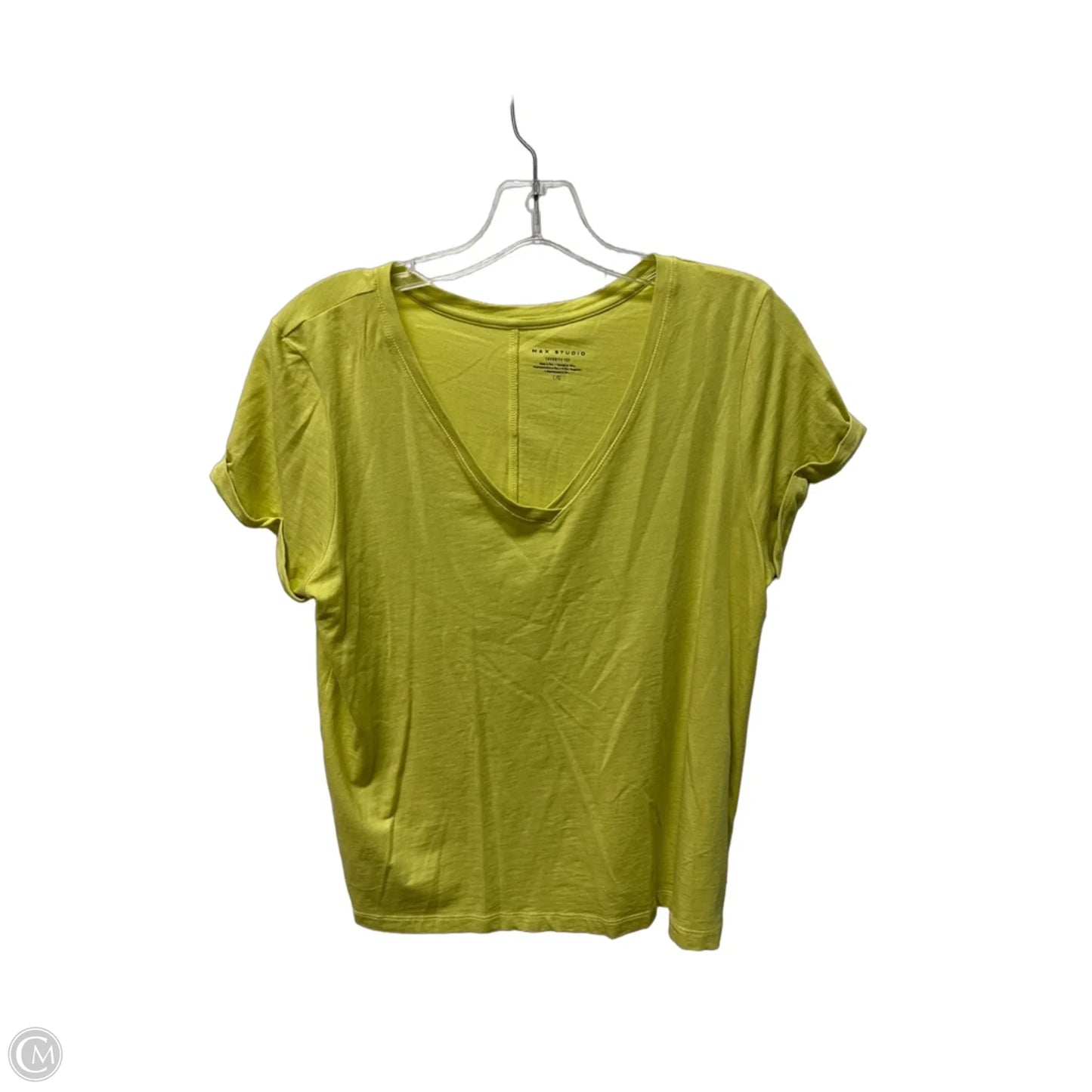 Top Short Sleeve Basic By Max Studio In Green, Size: L