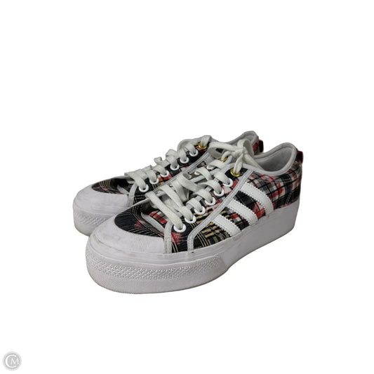 Shoes Sneakers By Adidas In Plaid Pattern, Size: 8.5