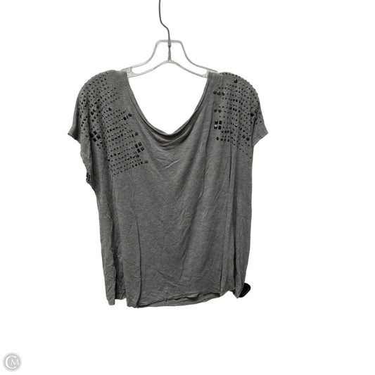 Top Short Sleeve By Ana In Grey, Size: 1x