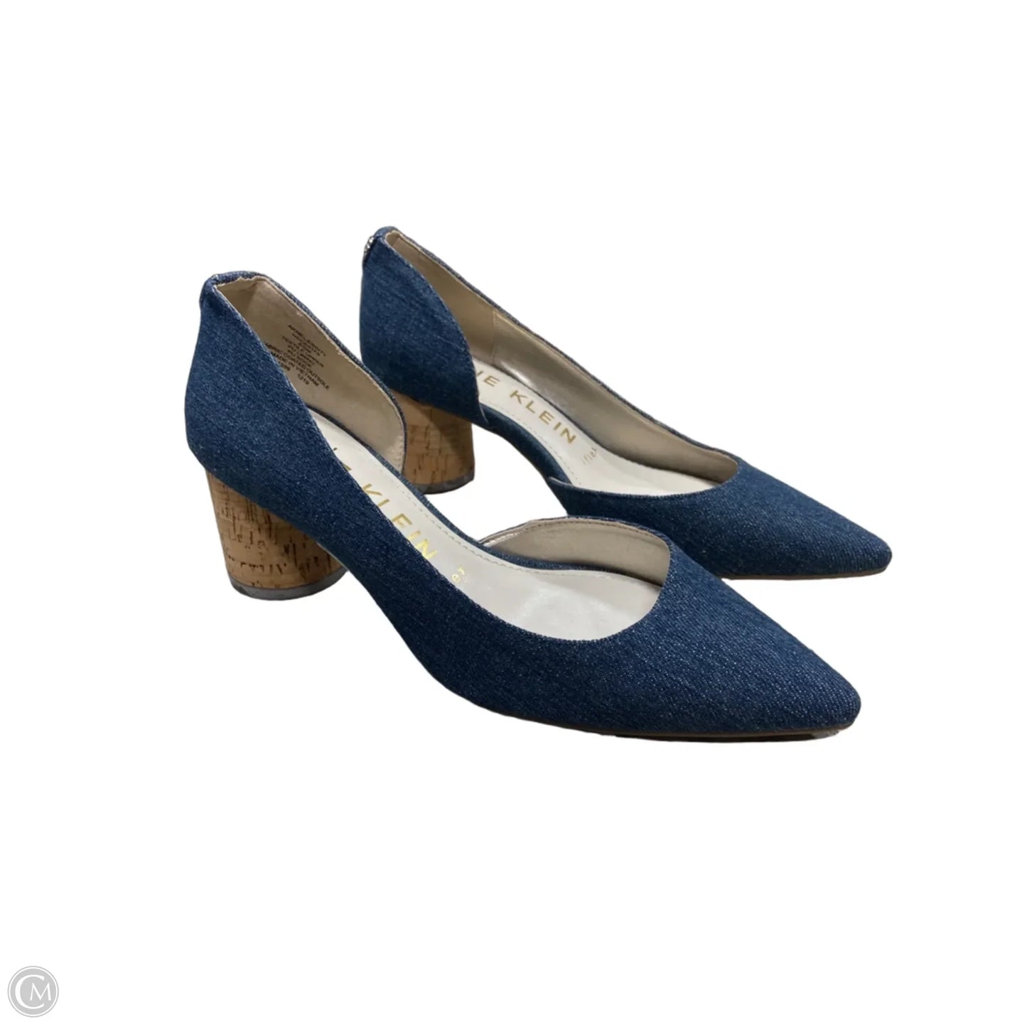 Shoes Heels Block By Anne Klein In Blue Denim, Size: 6.5
