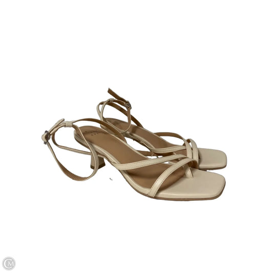 Sandals Heels Kitten By A New Day In Beige, Size: 8