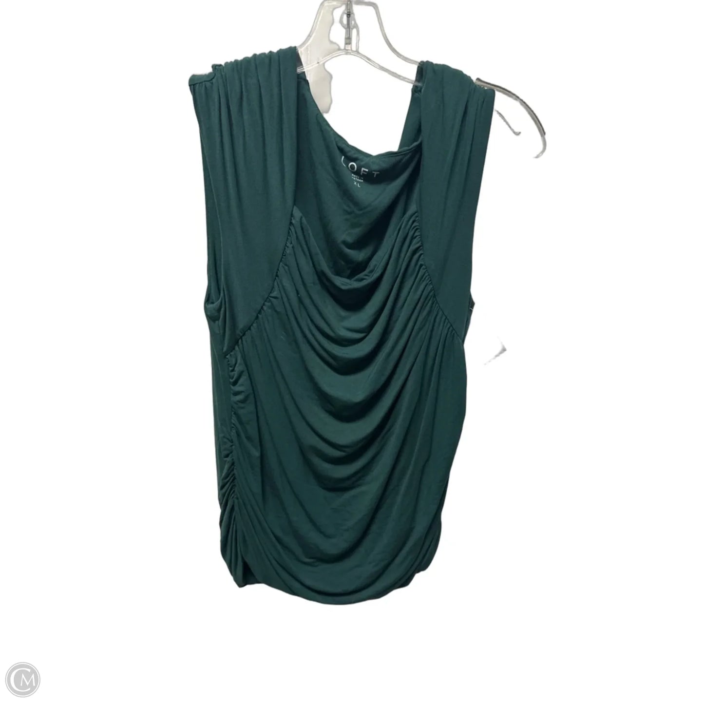 Top Sleeveless By Loft In Green, Size: Xl