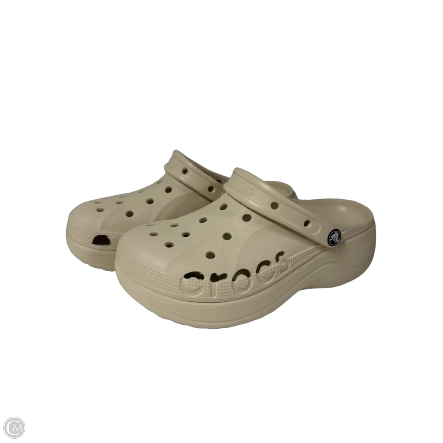Sandals Flats By Crocs In Beige, Size: 9