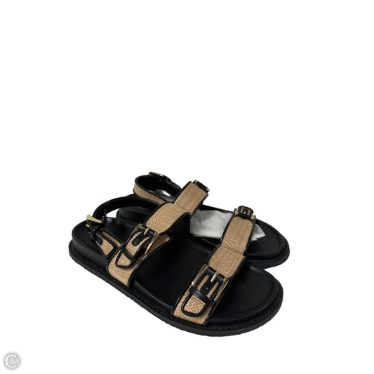 Sandals Designer By Michael Kors In Black & Cream, Size: 7