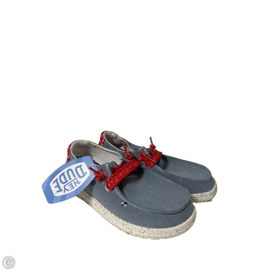 Shoes Flats By Hey Dude In Blue, Size: 7