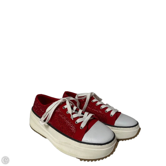 Shoes Sneakers By Clothes Mentor In Red, Size: 9.5