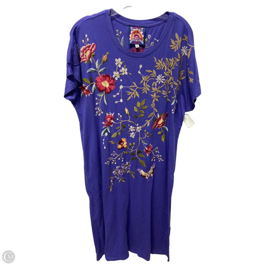 Dress Casual Maxi By Johnny Was In Purple, Size: Xl