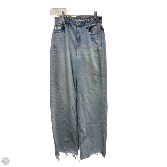 Jeans Wide Leg By American Eagle In Blue Denim, Size: L