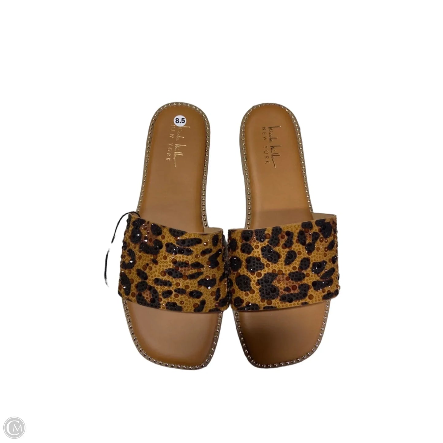 Sandals Flats By Nicole By Nicole Miller In Animal Print, Size: 8.5