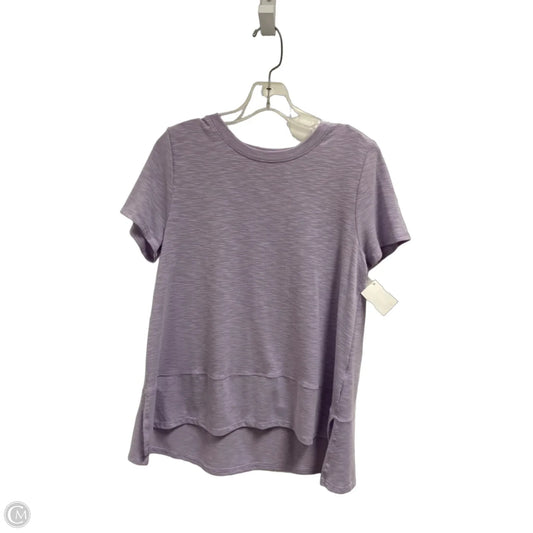 Top Short Sleeve Basic By Green Envelope In Purple, Size: S