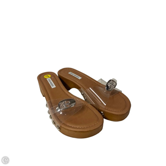 Sandals Heels Platform By Steve Madden In Clear, Size: 7