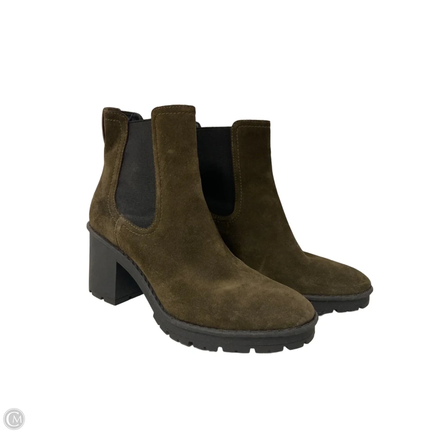 Boots Ankle Heels By Vince In Green, Size: 8.5