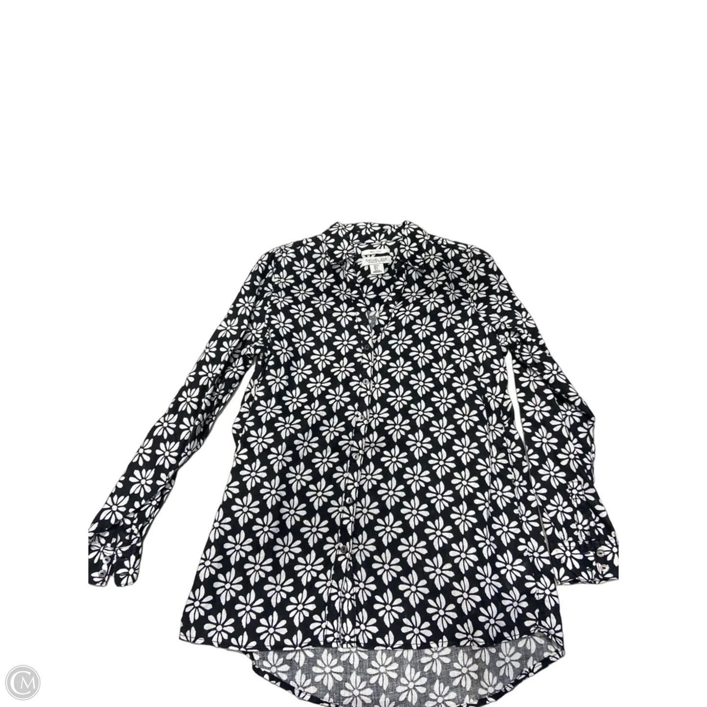 Top Long Sleeve By Rachel Zoe In Black & White, Size: S