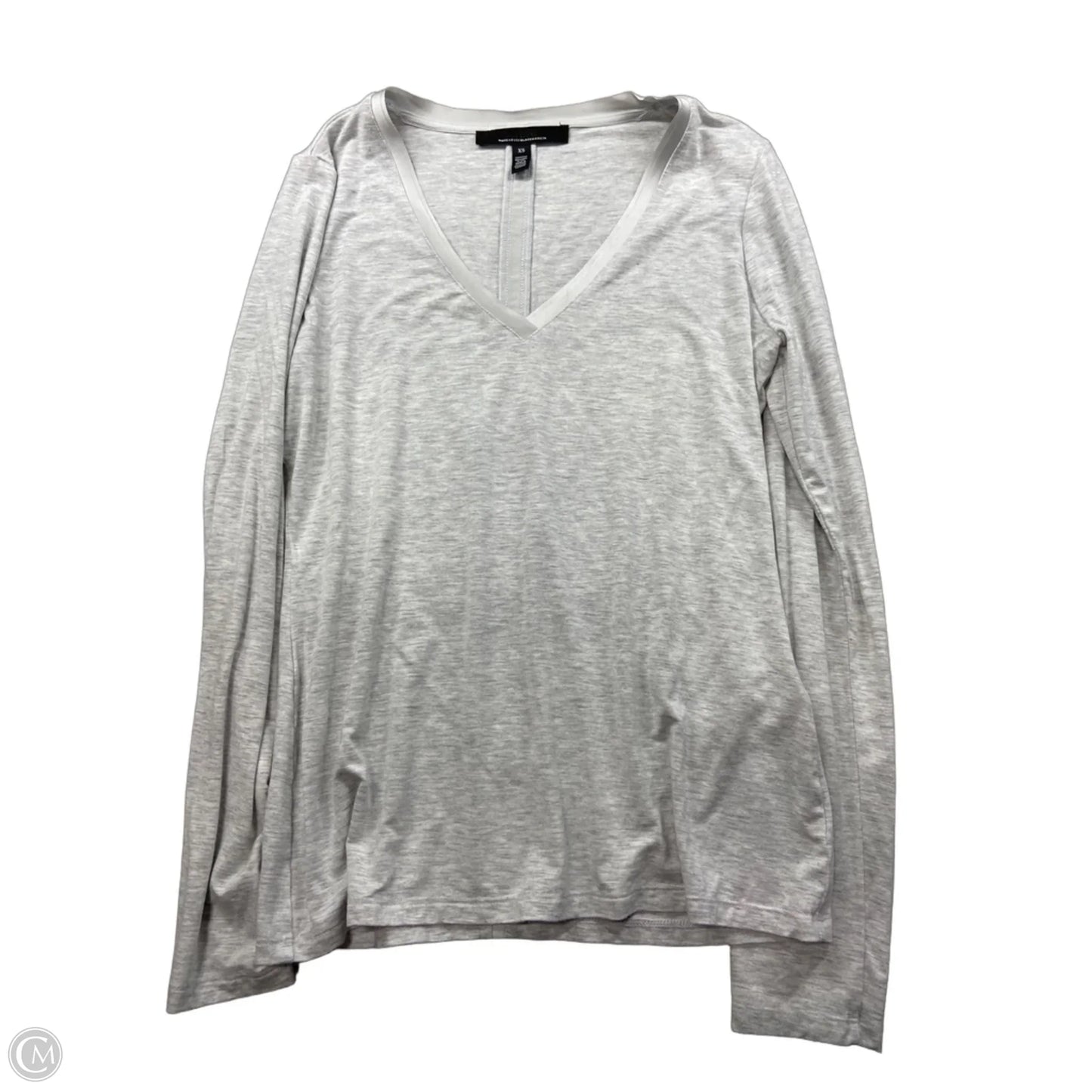 Top Long Sleeve By White House Black Market In Grey, Size: Xs