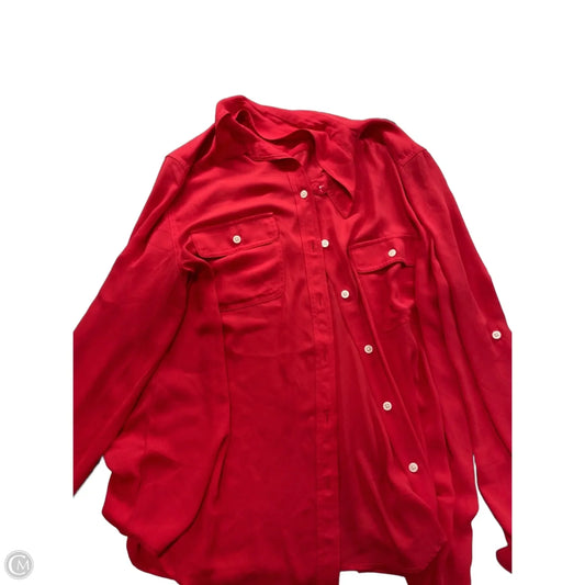 Top Long Sleeve By Loft In Red, Size: Xl