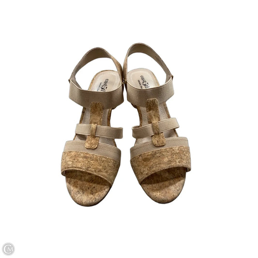 Sandals Heels Wedge By East 5th In Cream, Size: 6