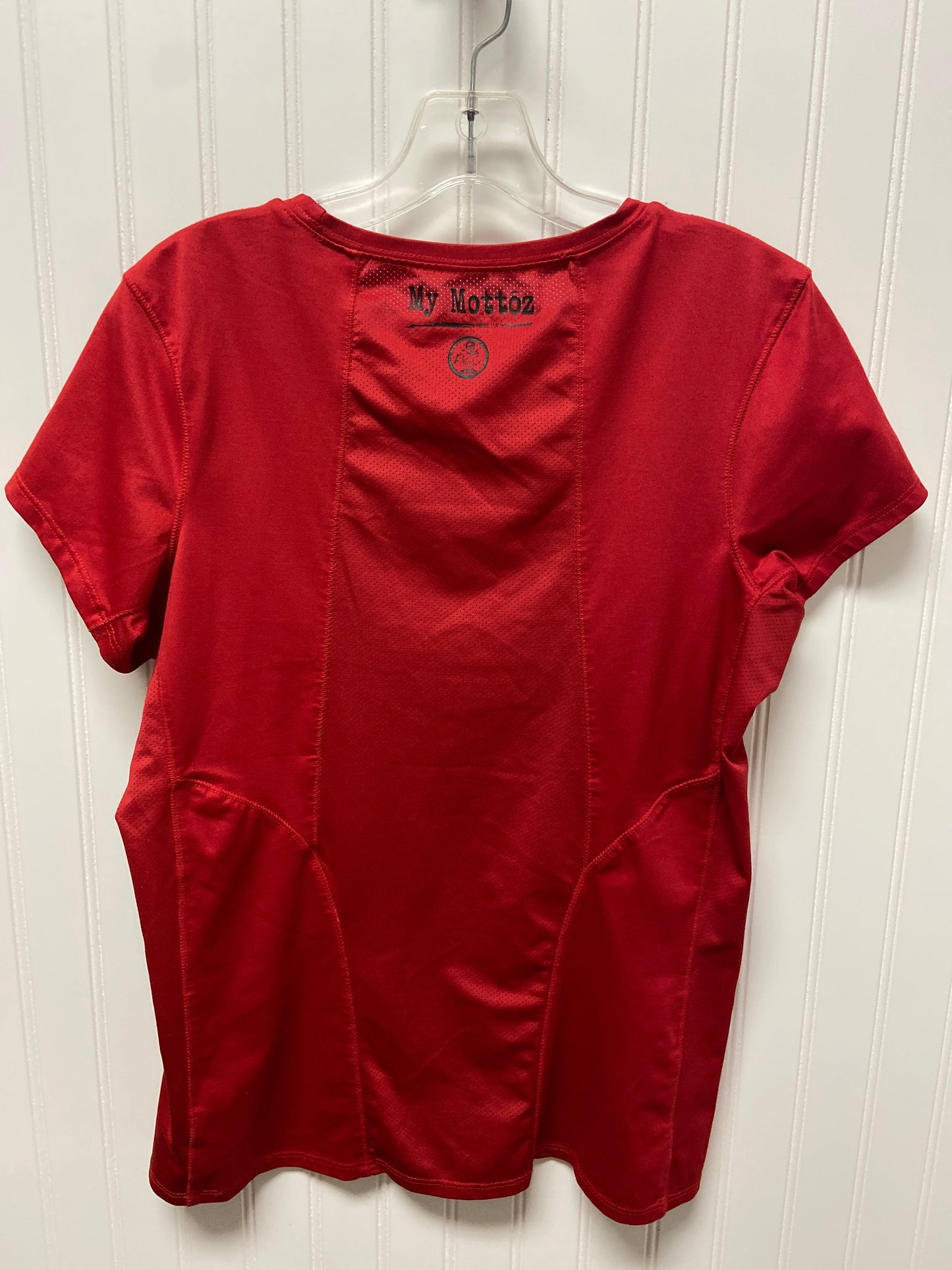 Athletic Top Short Sleeve By Alo In Red, Size: L