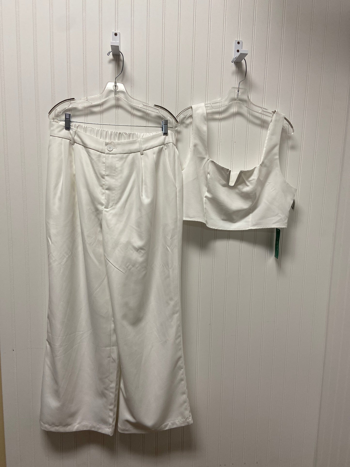 White Pants Set 2pc Shein, Size Xl