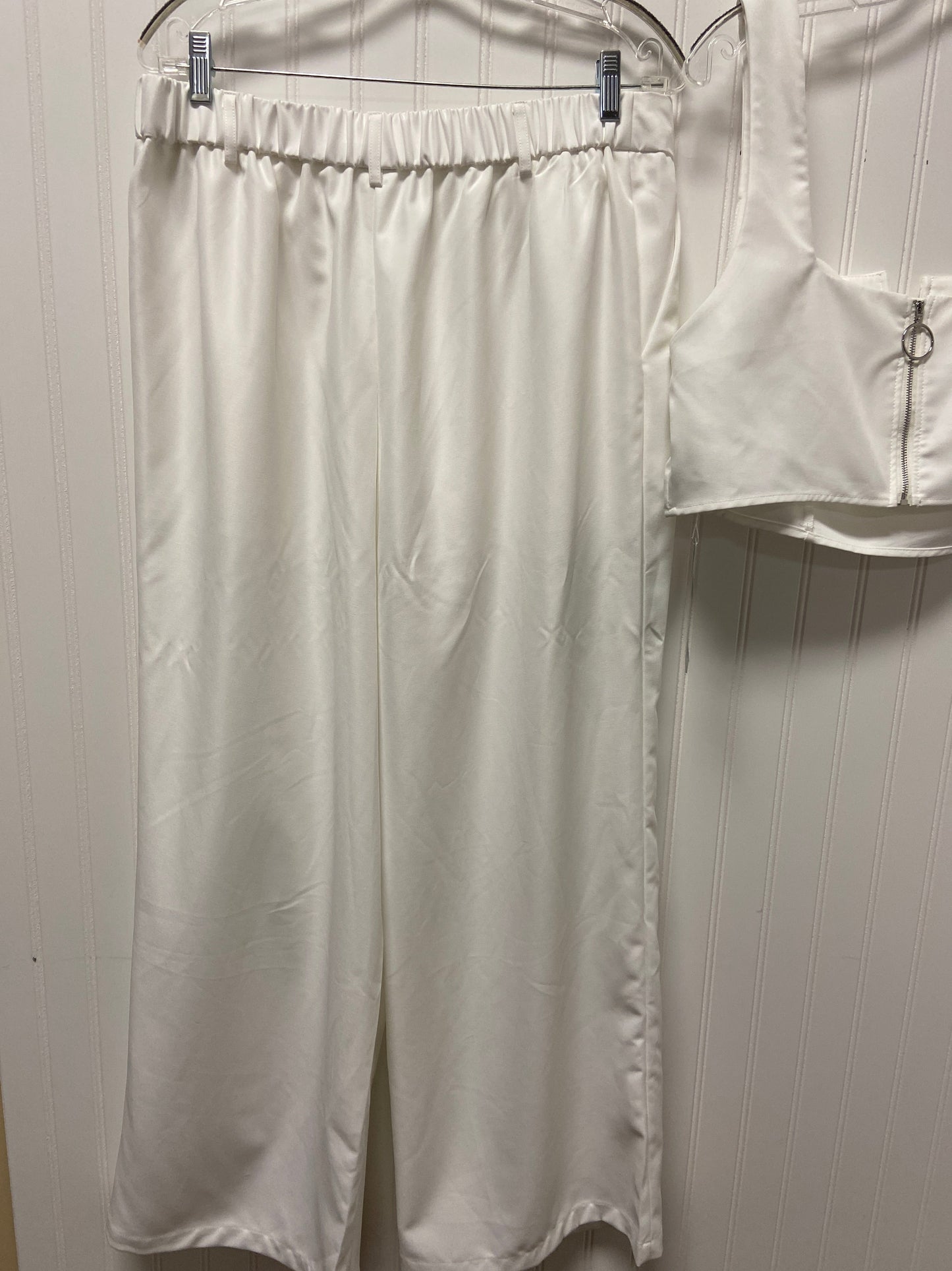 White Pants Set 2pc Shein, Size Xl