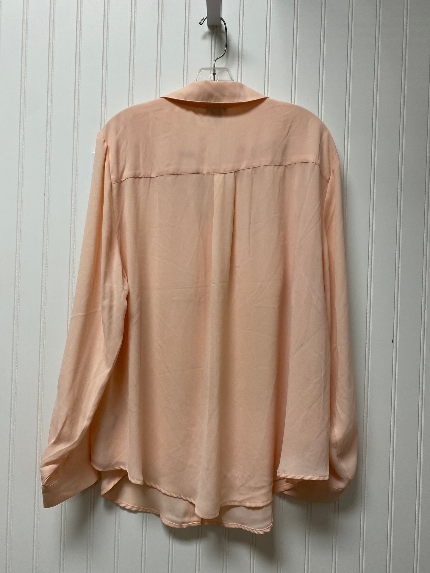 Blouse Long Sleeve By Torrid In Peach, Size: 2x