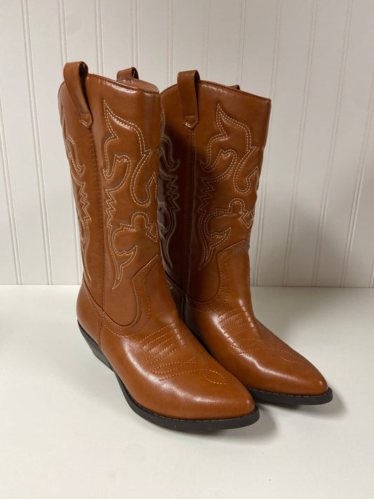 Tan Boots Western Soda, Size 6