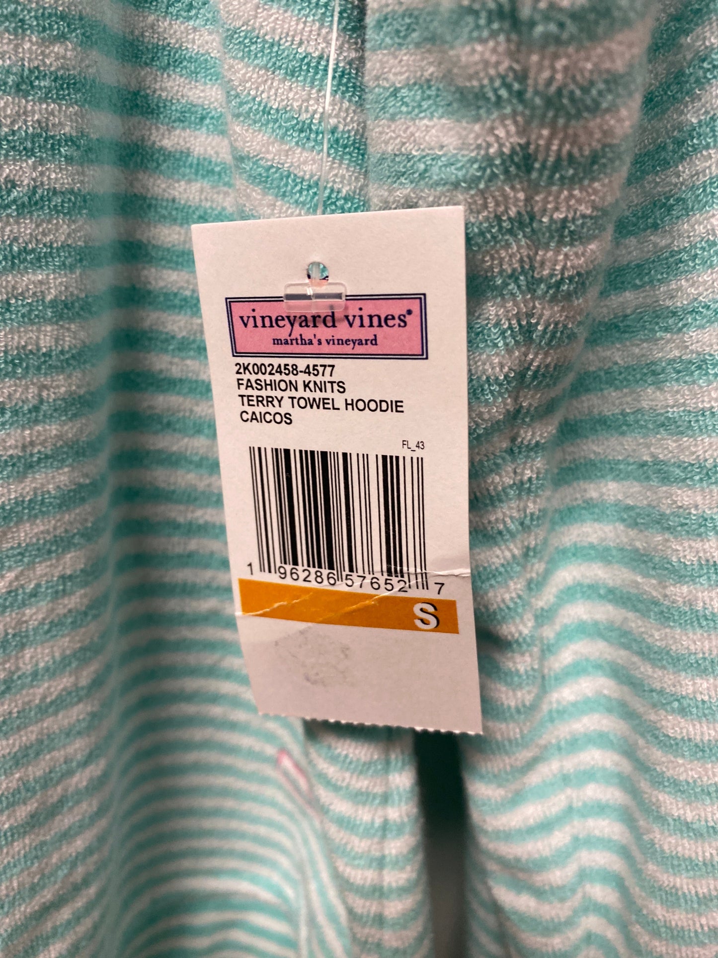 Striped Pattern Sweatshirt Hoodie Vineyard Vines, Size S