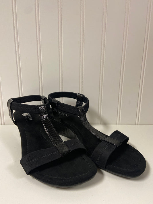 Black Sandals Heels Wedge Alfani, Size 7.5