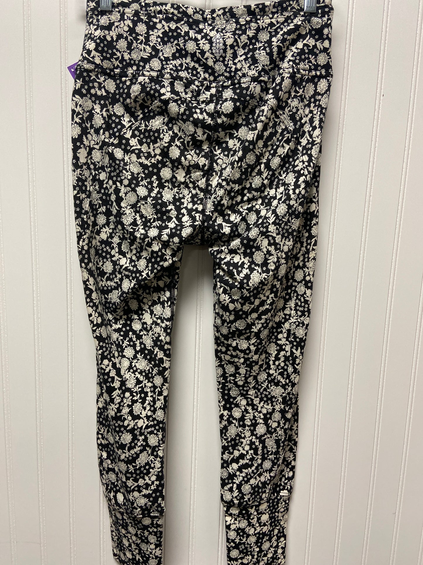 Black & Cream Athletic Leggings Free People, Size M