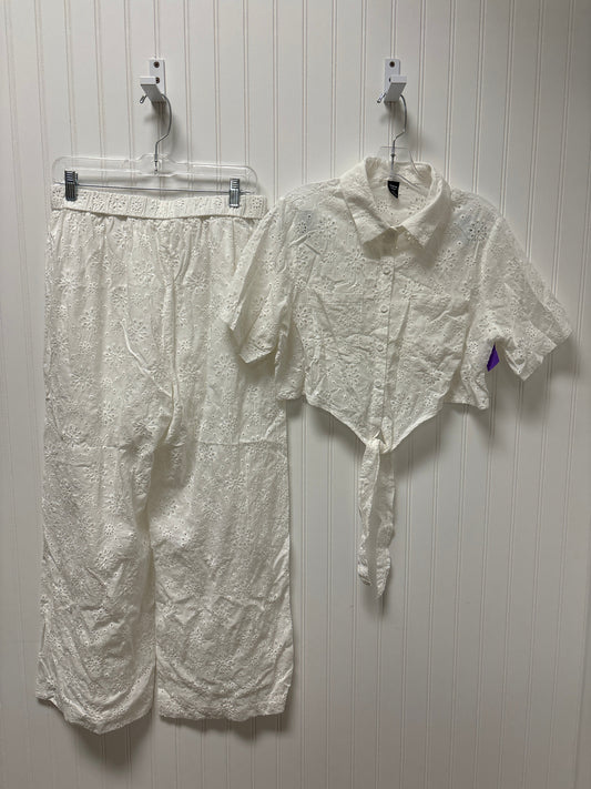 White Pants Set 2pc Shein, Size Xl