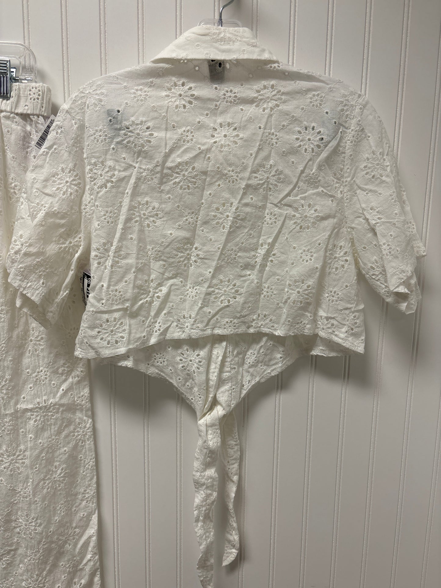 White Pants Set 2pc Shein, Size Xl