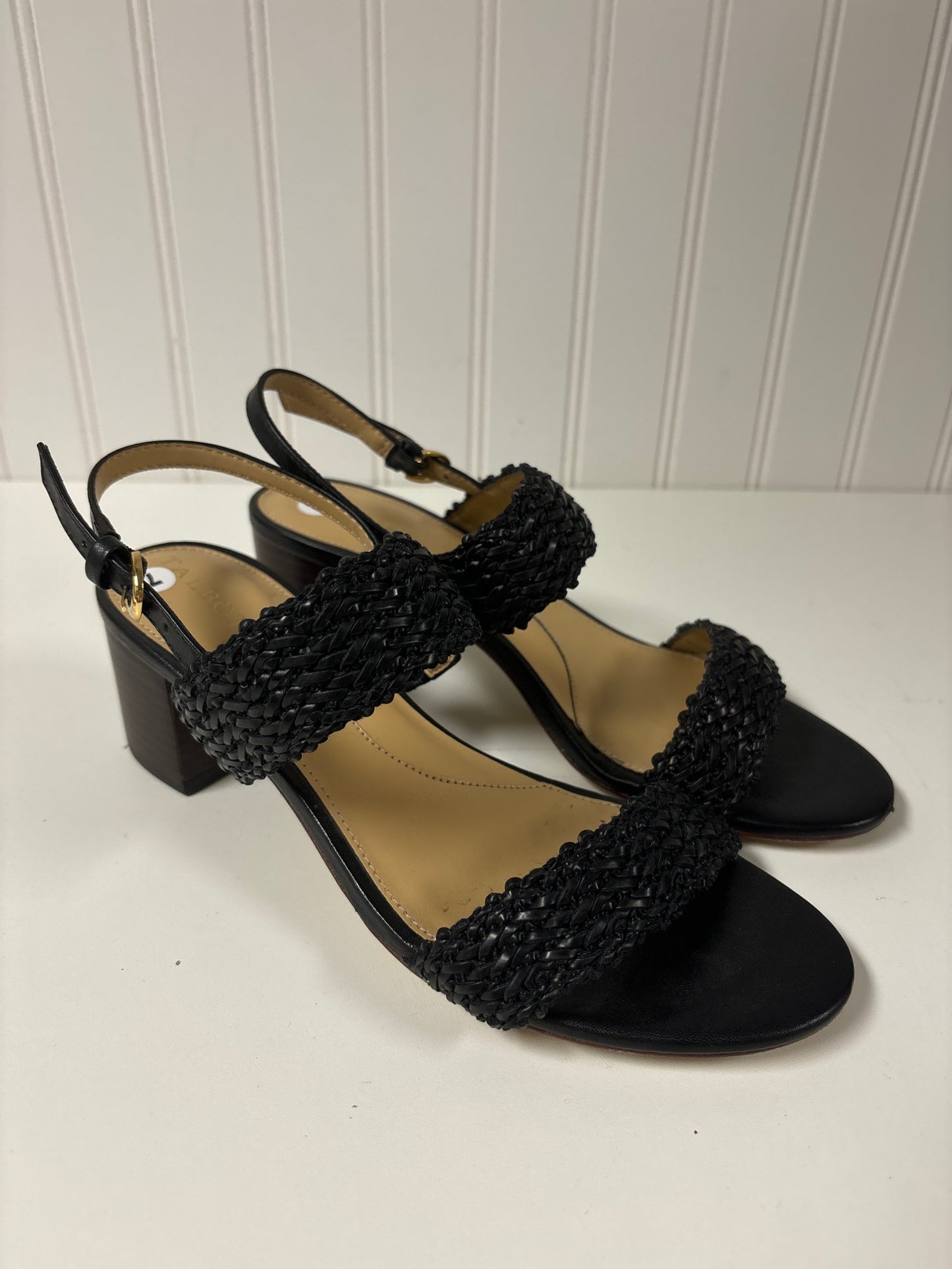 Black Sandals Heels Block Talbots, Size 7