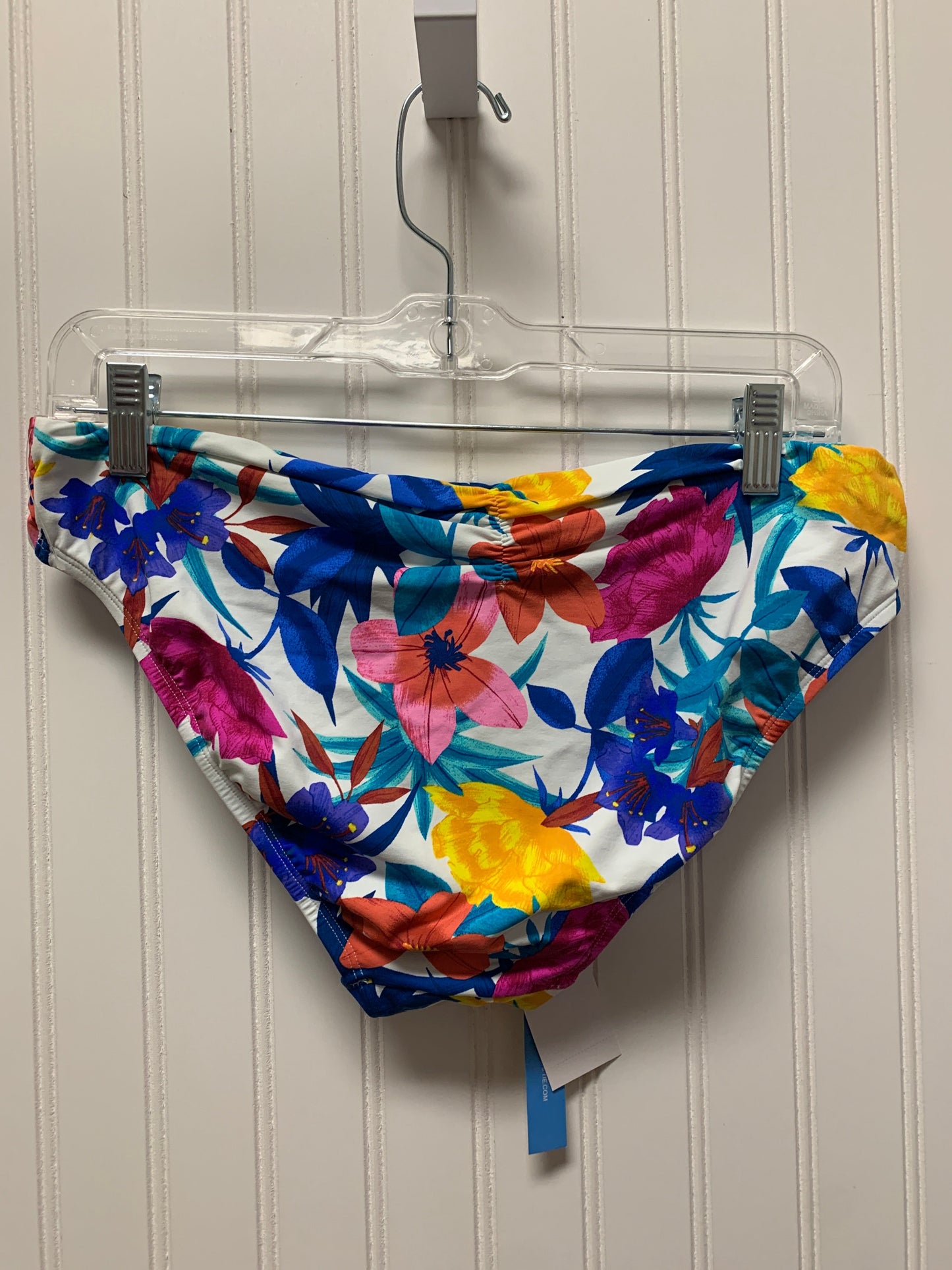 Floral Print Swimsuit Bottom Bleu, Size M