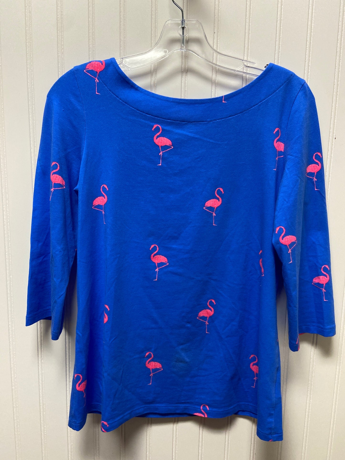 Blue Top Long Sleeve Designer Lilly Pulitzer, Size S
